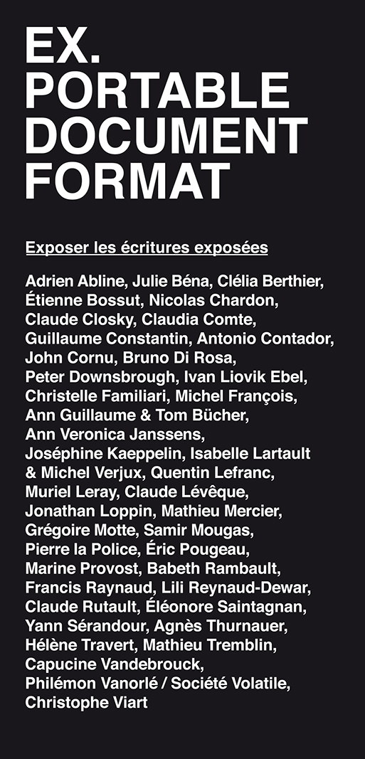 Ivan Liovik Ebel - EX.PDF : EXPOSER LES ÉCRITURES EXPOSÉES